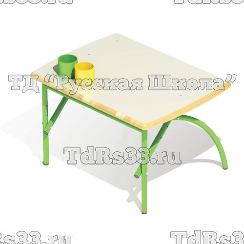 Стол регулируемый «Бамбуча» одноместный, столешница фанера, с 1 по 3 м/к зеленый RAL 6018