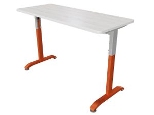 Стол 2-местный регулируемый, мобильный (гр. 3-5, 4-6, 5-7, ц. Серый, мк. Оранжевый/Серый)