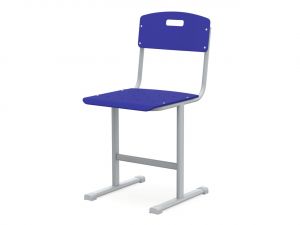 Стул ЭКО ученический (пластик Plywood) нерегулируемый (гр. 6, ц. Ультрамариново-синий, мк. Серый)